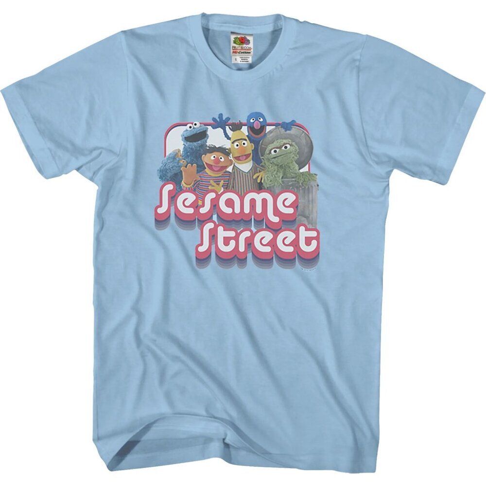 Retro Sesame Street Cartoon Graphic Parent Outfit Cozy Look Unisex T-Shirt 166